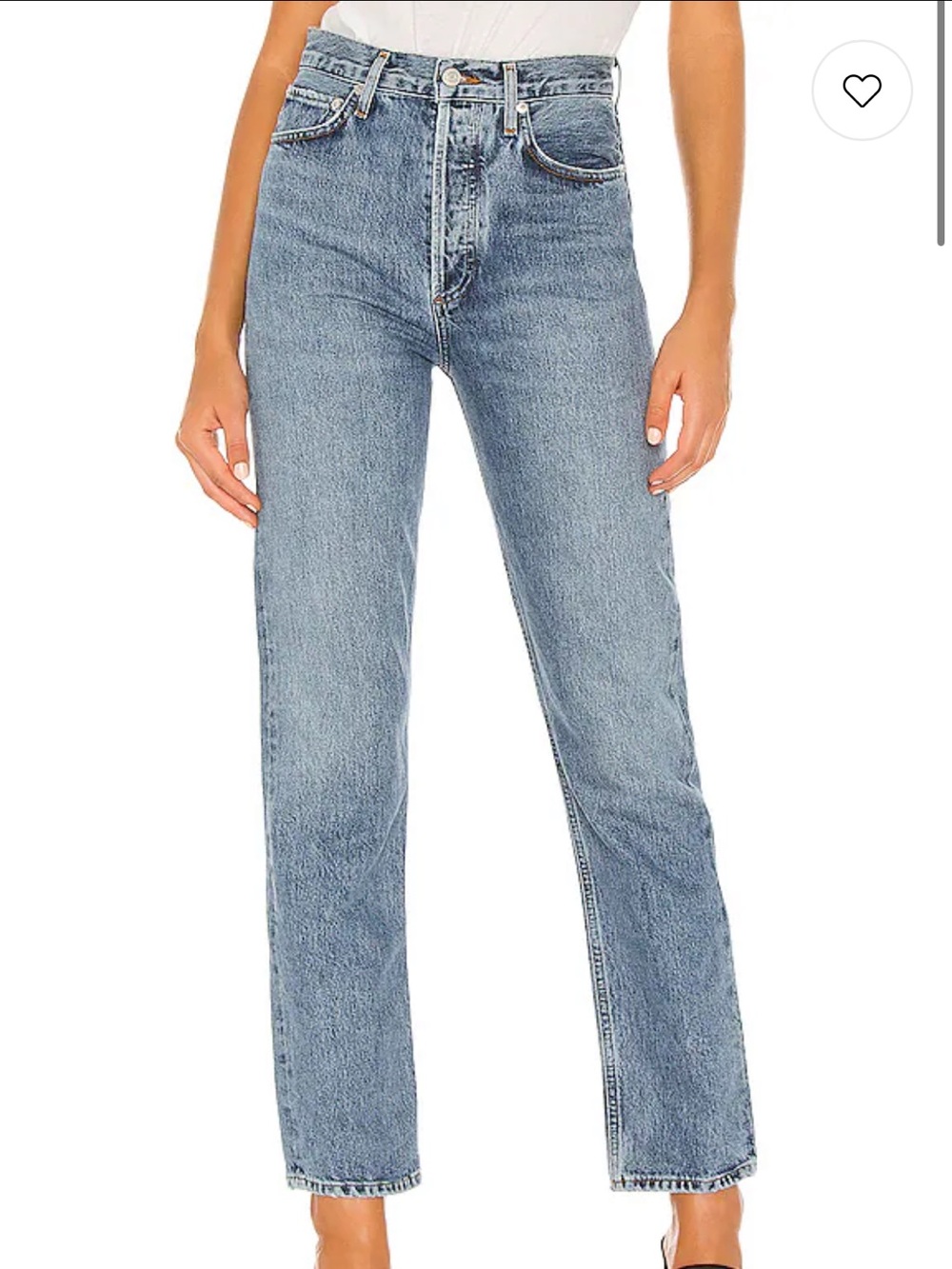 Agolde 90s Pinch Waist Light Blue Denim Jeans